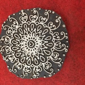 Floral Intricate Mandala Wood Stamp; Pottery Stamp; Wood Printing Block; Indian Stamp; Soap Stamp; Textile Print Block