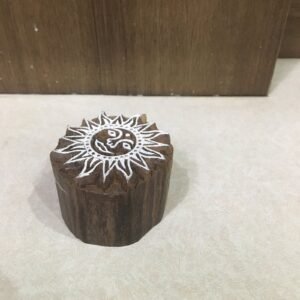 Fair Trade  Round Design Carved Indian Wooden Printing Block Stamp Artistic Shapes Craft  ; textile stamp; pottery stamp,