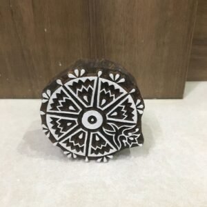 Fair Trade Floral Mandala Wood Stamp; Pottery Stamp; Wood Printing Block; Indian Stamp; Soap Stamp; Textile Print Block; Mandala stamp