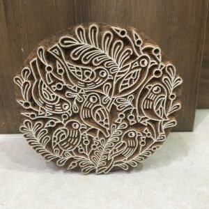 Fair Trade Design Carved Indian Wooden Printing Block Stamp Artistic Shapes  hand carved Indian  block; textile stamp; pottery stamp,