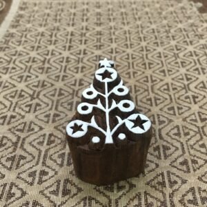 Christmas Tree, pottery stamp ceramic mould scrapbooking tjap batik printing floral carved stamps.