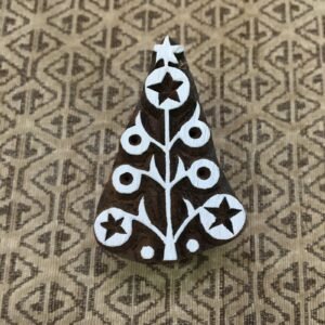 Christmas Tree, pottery stamp ceramic mould scrapbooking tjap batik printing floral carved stamps.