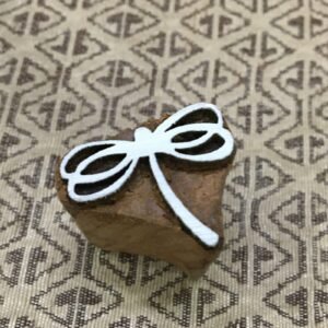 Whimsical Delight: Meadow Dragonfly Indian Wooden Printing Block – hand carved Indian wood printing block; textile stamp; pottery stamp,