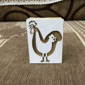 Hen inside an hen  hand carved Indian wood printing block; textile stamp; pottery stamp,