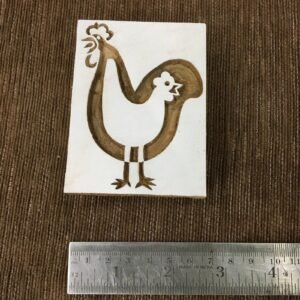 Hen inside an hen  hand carved Indian wood printing block; textile stamp; pottery stamp,