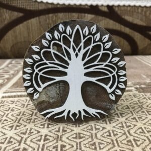 Mandala Type Tree, Hand Carved Indian Wood Stamp, Textile Stamp, Block print stamp, Tjaps, Pottery Stamp