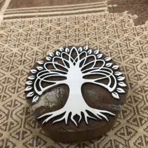 Mandala Type Tree, Hand Carved Indian Wood Stamp, Textile Stamp, Block print stamp, Tjaps, Pottery Stamp