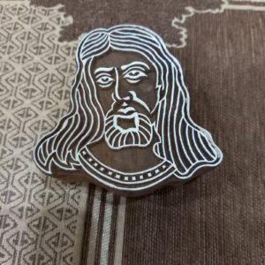 A Jesus Face Stamp ,pottery stamp ceramic mould scrapbooking tjap batik printing floral carved stamps.