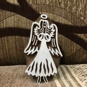 Fairy Wooden Printing Block Stamp, hand carved Indian wood printing block; textile stamp; pottery stamp,