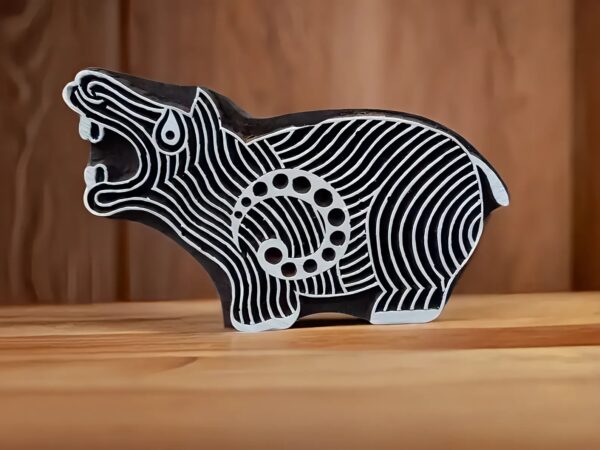 Angry Rhino ,pottery stamp ceramic mould scrapbooking tjap batik printing floral carved stamps.