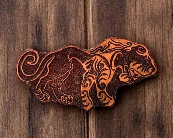 Scythian Tiger from Tattoo Woodcut Stamp for Wood - Image 2