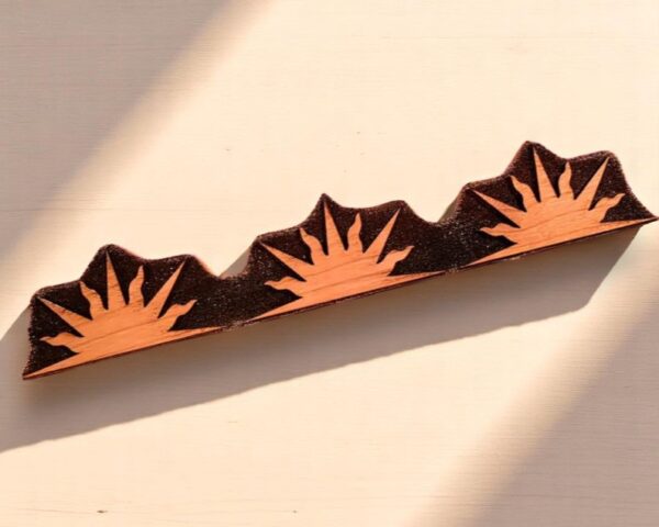 Sun Rising Kingdom of the West Trim Bar Woodcut - Image 2