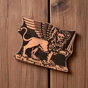 Lion of St. Mark at War Woodcut Stamp for Wood
