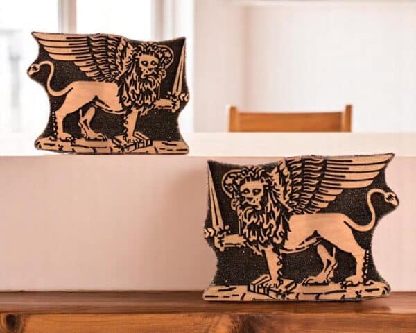 Lion of St. Mark at War Woodcut Stamp for Wood - Image 2