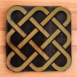 Square Celtic Knot Woodcut Stamp for Wood Block