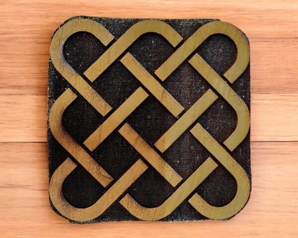 Square Celtic Knot Woodcut Stamp for Wood Block