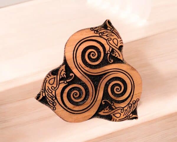 Ringerike Triskelion Woodcut Stamp for Wood Block