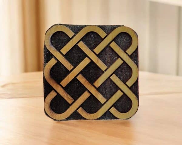 Square Celtic Knot Woodcut Stamp for Wood Block - Image 3