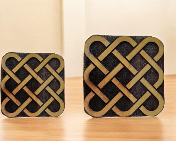 Square Celtic Knot Woodcut Stamp for Wood Block - Image 2