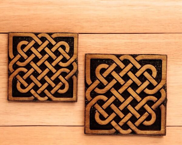 Square within Square Celtic Knot Woodcut Stamp for Wood Block - Image 3