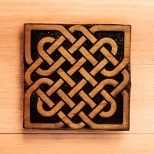 Square within Square Celtic Knot Woodcut Stamp for Wood Block