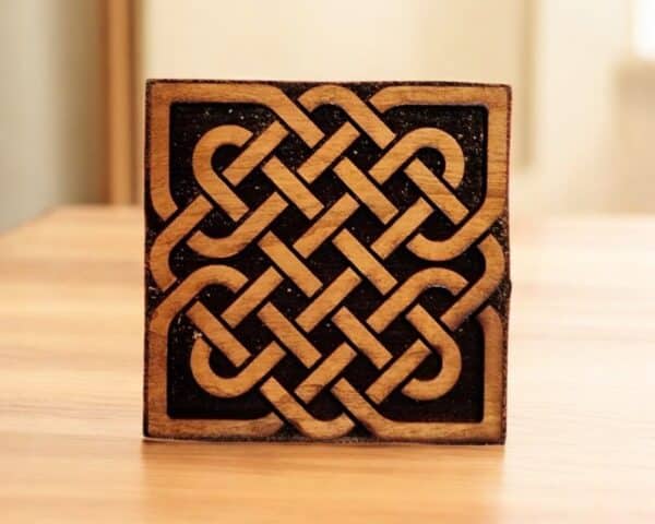 Square within Square Celtic Knot Woodcut Stamp for Wood Block - Image 2