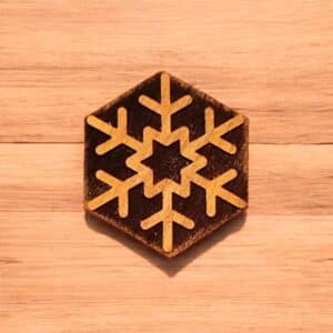 Heraldic Snowflake #1 Woodcut Stamp for Wood Block