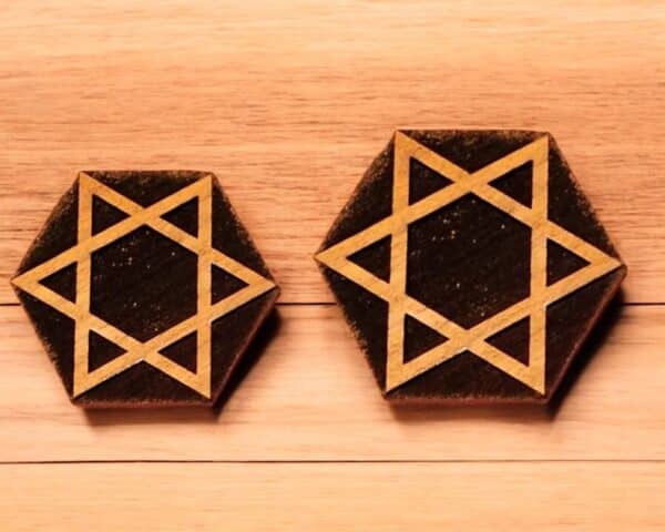 Star of David Woodcut Stamp for Wood Block - Image 3