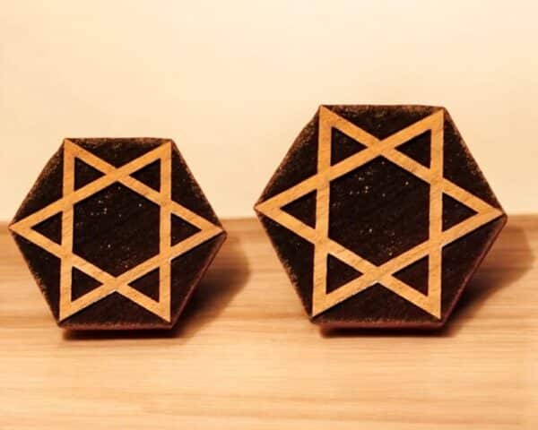 Star of David Woodcut Stamp for Wood Block - Image 2