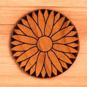 Heraldic Daisy Woodcut Stamp for Wood Block