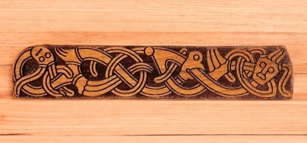 9th Century Norse Oseberg Style Trim Bar Woodcut Stamp for Wood Block