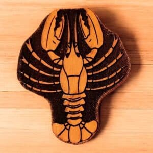 Heraldic Lobster Woodcut Stamp for Wood Block