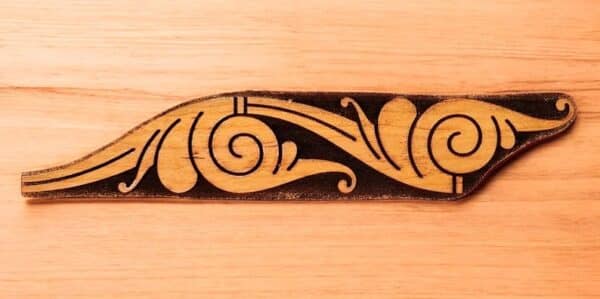 Tilable Ringerrike Flourish Trim Bar Woodcut for Wood Block