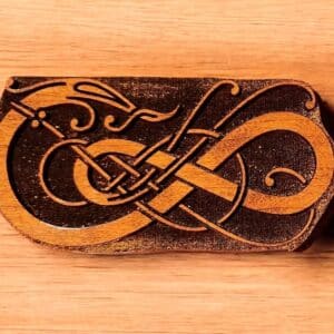Urnes Style Knotwork Serpent, Woodcut for Wood Block