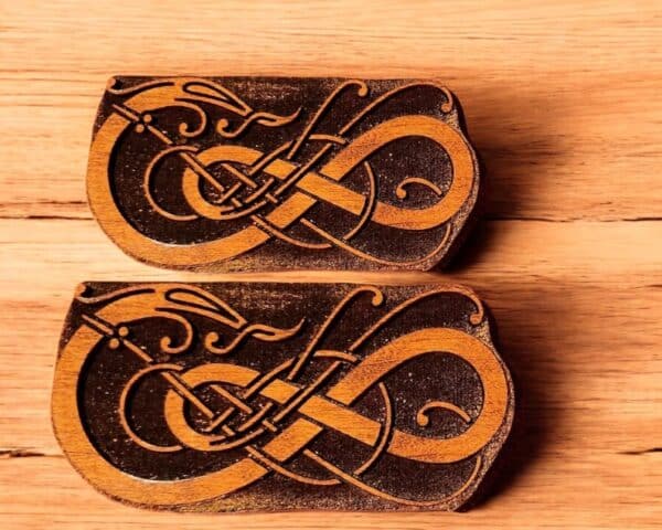 Urnes Style Knotwork Serpent, Woodcut for Wood Block - Image 3