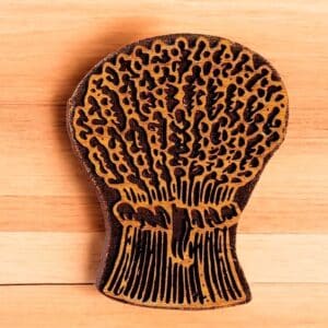 Heraldic Sheaf of Wheat Woodcut Stamp for Wood Block
