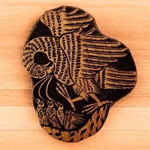 14th Century Pelican Woodcut Stamp for Wood Block