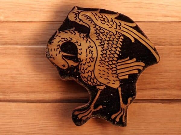 15th Century Pelican Vulning Woodcut Stamp for Wood Block