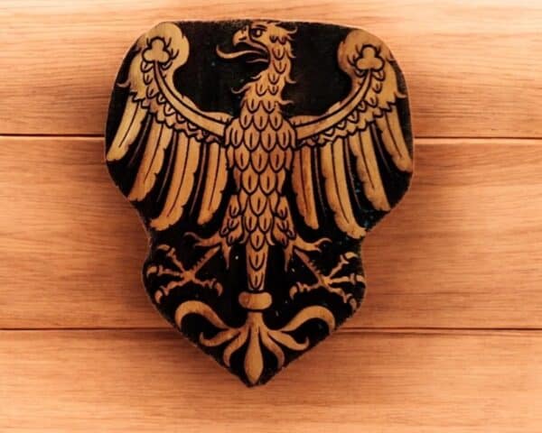Heraldic Eagle Displayed Woodcut Stamp for Wood Block