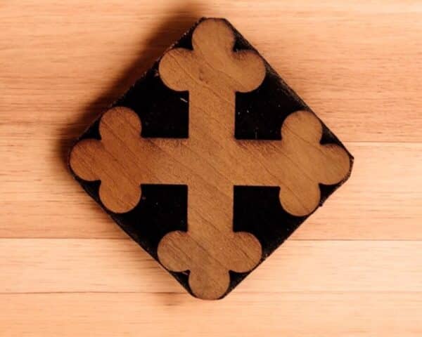 Cross Buttony Woodcut Stamp for Wood Block - Image 3
