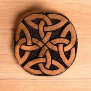Simple Celtic Cross Knot Woodcut Stamp for Wood