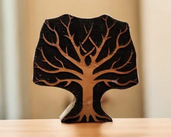 Heraldic Blasted Tree Woodcut Stamp for Wood Block - Image 3