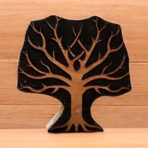 Heraldic Blasted Tree Woodcut Stamp for Wood Block