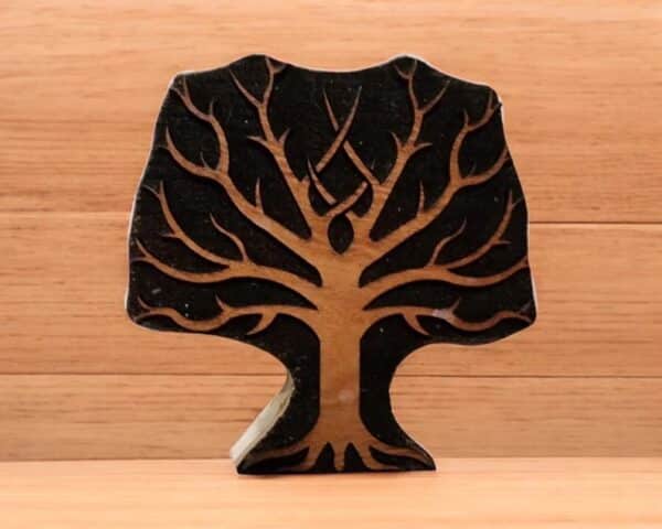 Heraldic Blasted Tree Woodcut Stamp for Wood Block