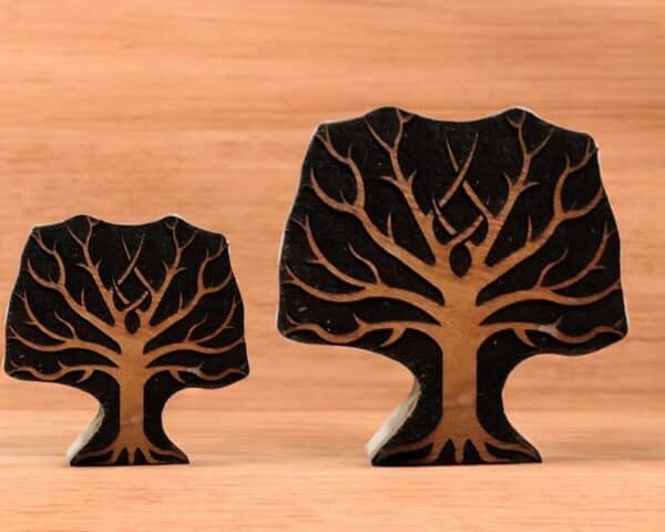 Heraldic Blasted Tree Woodcut Stamp for Wood Block - Image 2