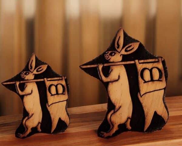 Heraldic Meridian Murder Bunny Woodcut Stamp for Wood Block - Image 2