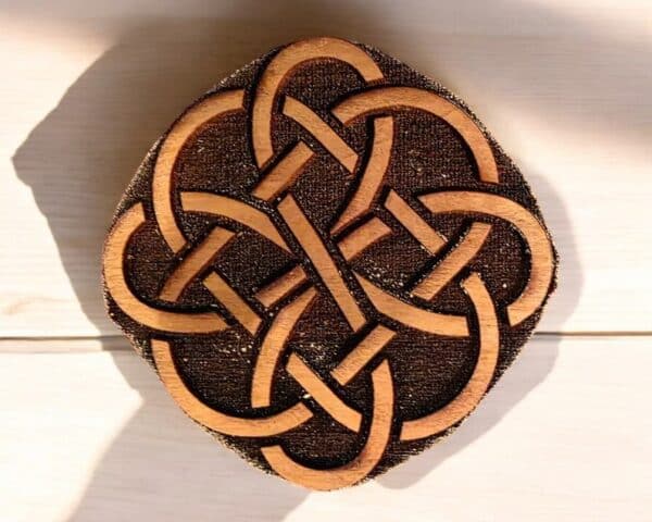 Twisting Celtic Knot Woodcut Stamp for Wood Block