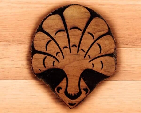 Heraldic Scallop #3 Woodcut Stamp for Wood Block