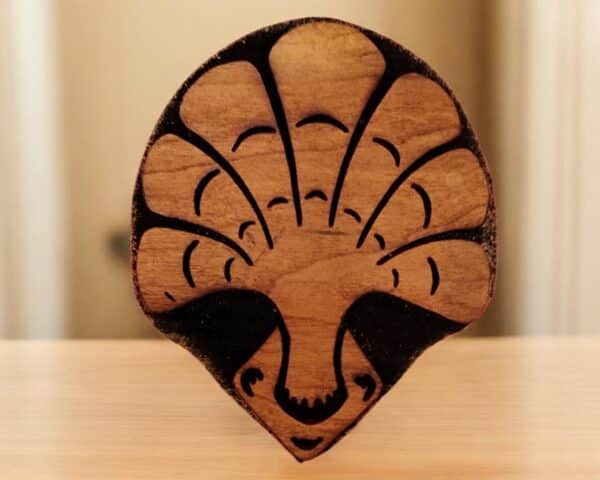 Heraldic Scallop #3 Woodcut Stamp for Wood Block - Image 2
