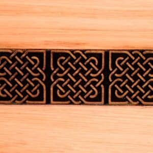 Square Celtic Knot Trim Bar Woodcut Stamp for Wood Block